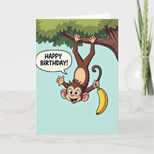 Carte d'anniversaire fun Jungle