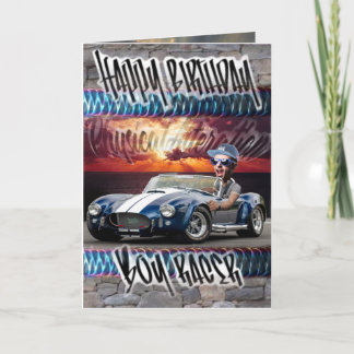Carte d'anniversaire garçon coureur
