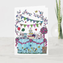 Carte d'anniversaire - Garden Party