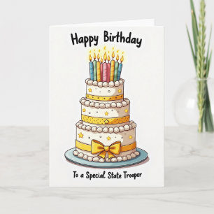 Carte d'anniversaire Gâteau de Célébration Sucré