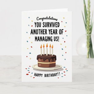 Carte d'anniversaire gâteau spirituelle