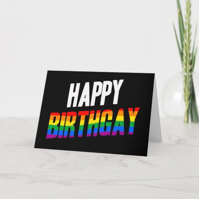 Carte d'anniversaire gay (Devant)