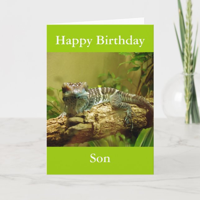 Carte d'anniversaire Gecko (Devant)
