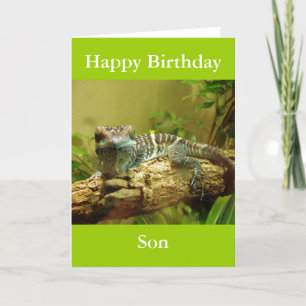 Carte d'anniversaire Gecko