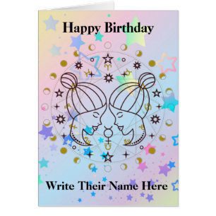 Carte d'anniversaire Gemini Astrology du 21 mai au