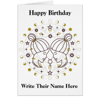 Carte d'anniversaire Gemini Astrology du 21 mai au