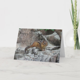 Carte d'anniversaire générique Chipmunk
