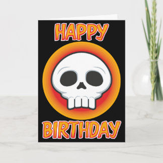 Carte d'anniversaire géniale de crâne