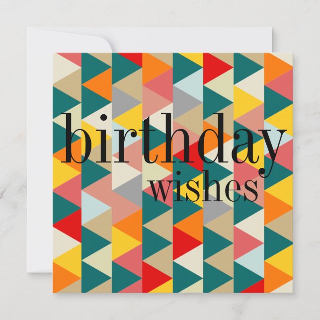 Carte d'anniversaire géométrique de style nordique (Devant)