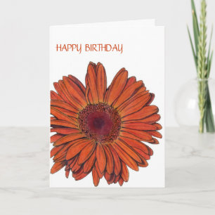 Carte d'anniversaire Gerbera