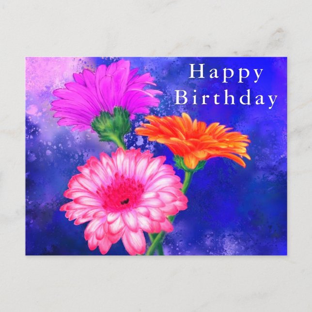 Carte d'anniversaire Gerbera Daisy (Devant)