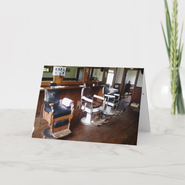 Carte d'anniversaire "Gibson's Barber Shop" (Devant)