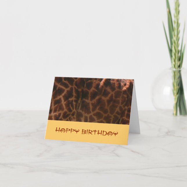 Carte d'anniversaire Giraffe (Devant)