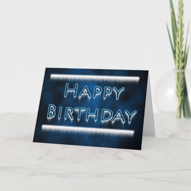 Carte d'anniversaire glaciale (Devant)