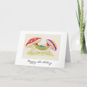 Carte d'anniversaire Gnome Relaxant