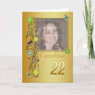 Carte d'anniversaire Golden Garden 22ND photo