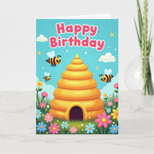 Carte d'anniversaire Golden Home