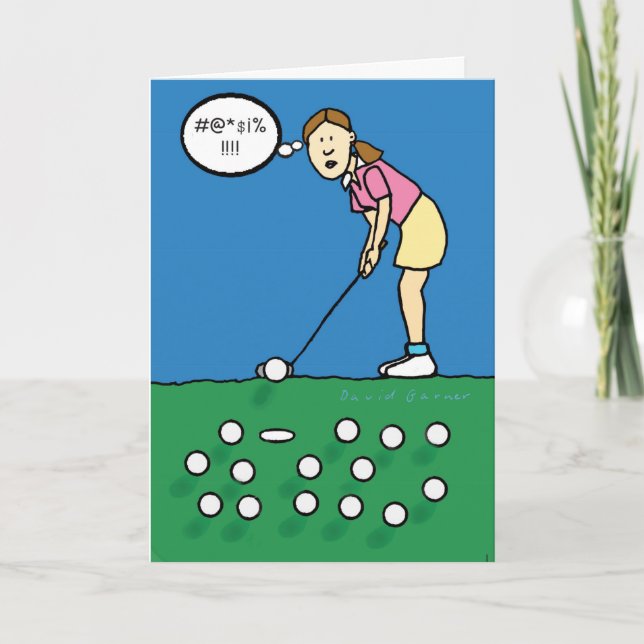 Carte d'anniversaire - Golf (Devant)