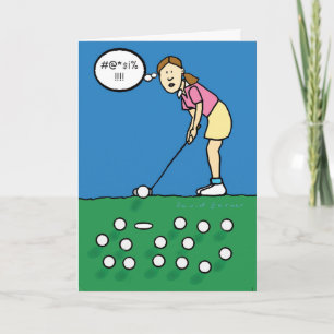 Carte d'anniversaire - Golf