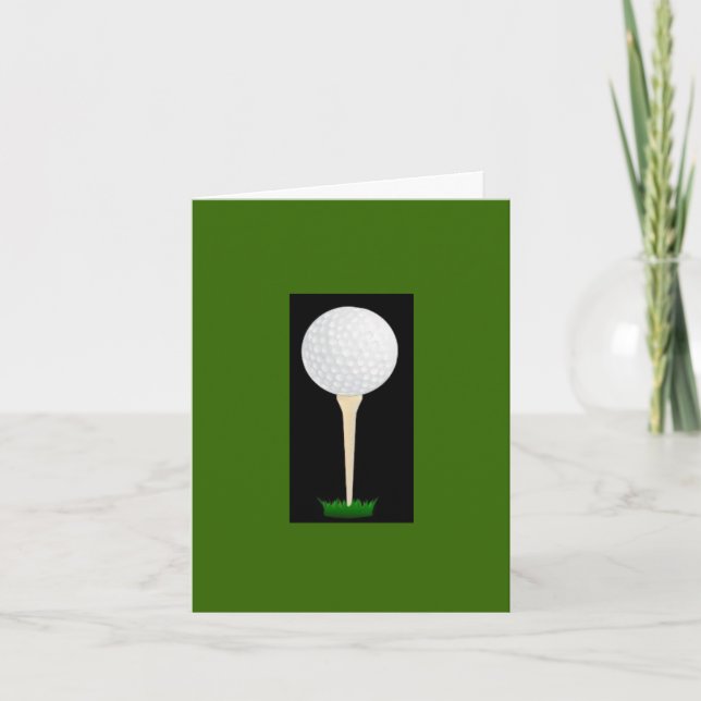 Carte d'anniversaire Golfer Tee (Devant)