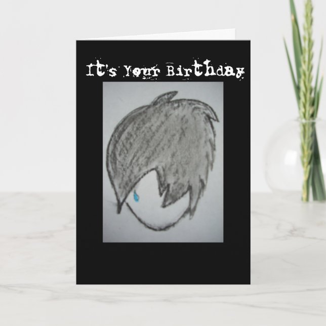 Carte d'anniversaire Goth Punk (Devant)