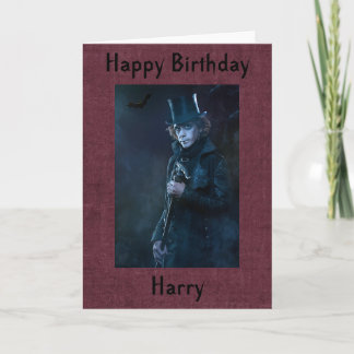 Carte d'anniversaire gothique personnalisée