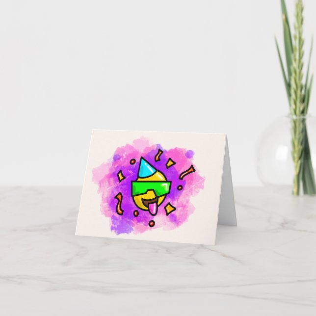 Carte d'anniversaire Graffiti Emoji (Devant)