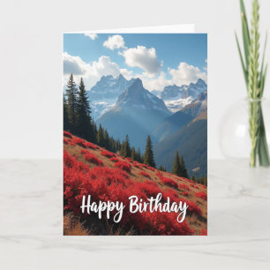 Carte d'anniversaire Grandes cimes alpines