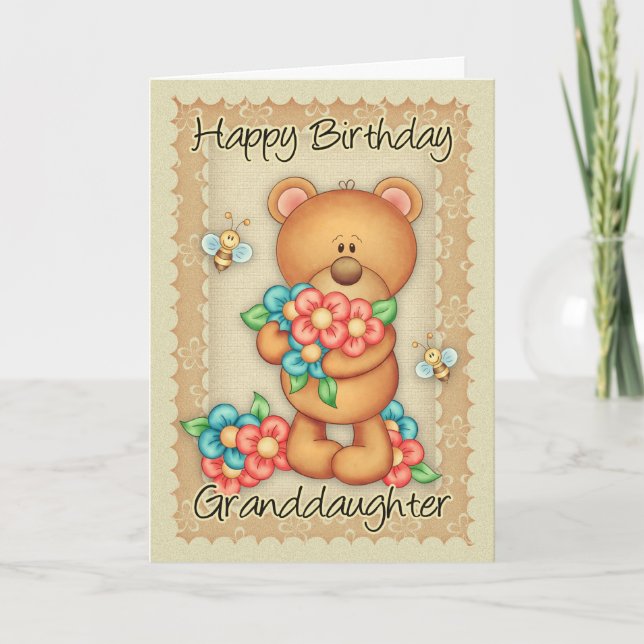 Carte D'Anniversaire Grandgirl Avec Un Ensemble D' (Devant)