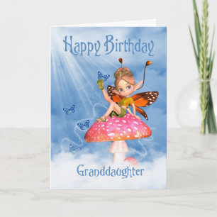 Carte D'Anniversaire Grandgirl - Fée Mignonne Sur 