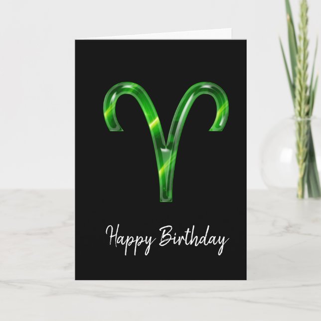 Carte d'anniversaire Green Aries (Devant)