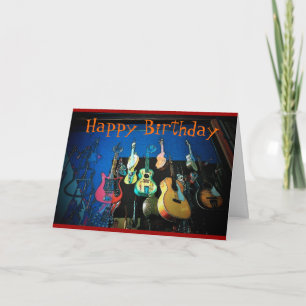 Carte d'anniversaire guitare