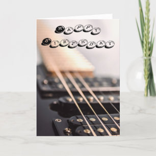 Carte d'anniversaire guitare