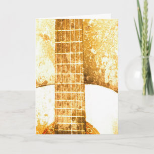 Carte d'anniversaire Guitare vintage