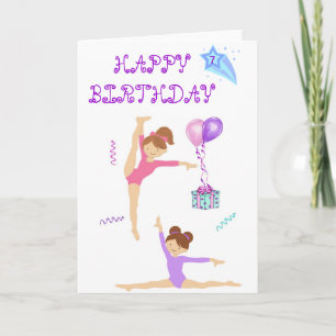 Carte d'anniversaire Gymnastique personnalisée