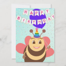 Carte d'anniversaire HA-BEE