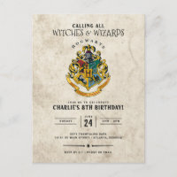 Carte d'anniversaire Harry Potter Blason de Poudla