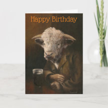 Carte d'anniversaire Hereford bull Gentleman