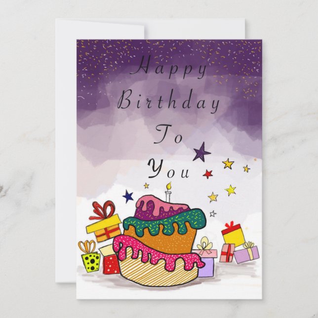 carte d'anniversaire heureuse (Devant)
