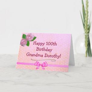 Carte d'anniversaire heureuse de grand rose de