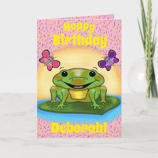 Carte D Anniversaire Heureuse De Grenouille Zazzle Ca