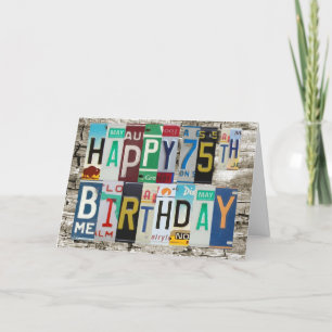 Carte d'anniversaire heureuse de plaques