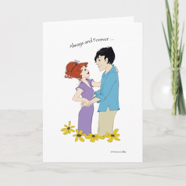 Carte d'anniversaire heureuse en couple (Devant)