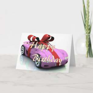 Carte d'anniversaire heureuse nouvelle voiture