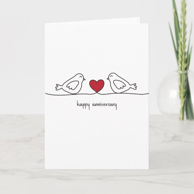 Carte d'anniversaire heureuse pour les Inséparable (Devant)