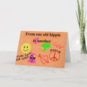 Carte d'anniversaire hippie