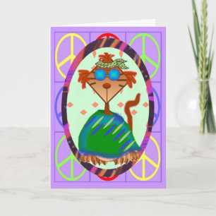 Carte d'anniversaire hippie tardive