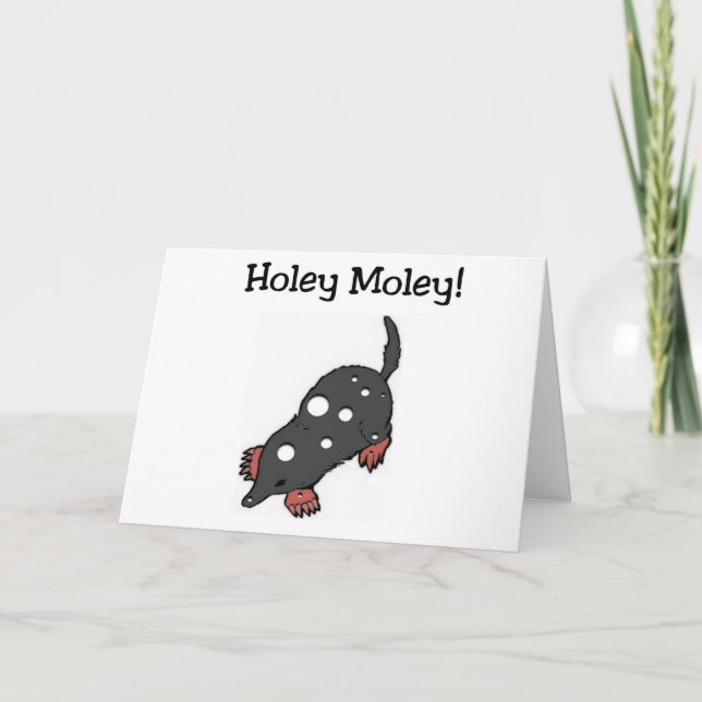 Carte d'anniversaire Holey Moley (Devant)