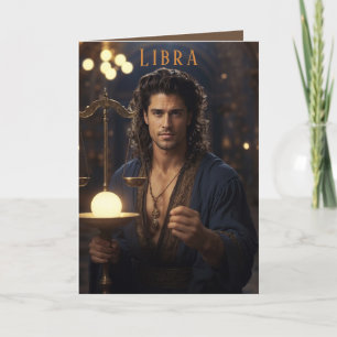Carte d'anniversaire homme Libra
