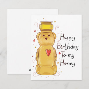 Carte d'anniversaire Honey Bear pour petite amie
